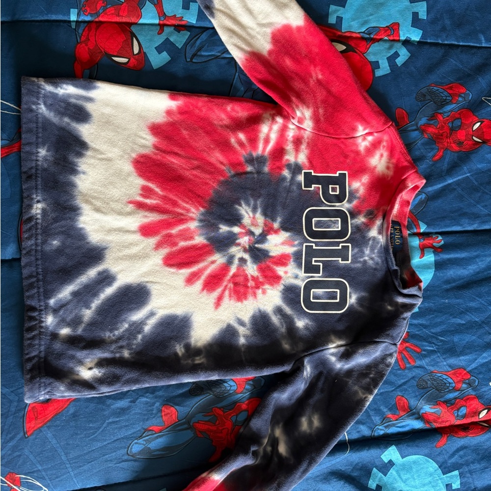 Polo by Ralph Lauren Kids Tie-Dye Shirt - Red, Blue, White